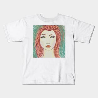 Lioness in the Wild digital art Kids T-Shirt